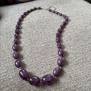 Unbranded Artsy Funky Purple Beaded Statement Women’s Accessories Necklace